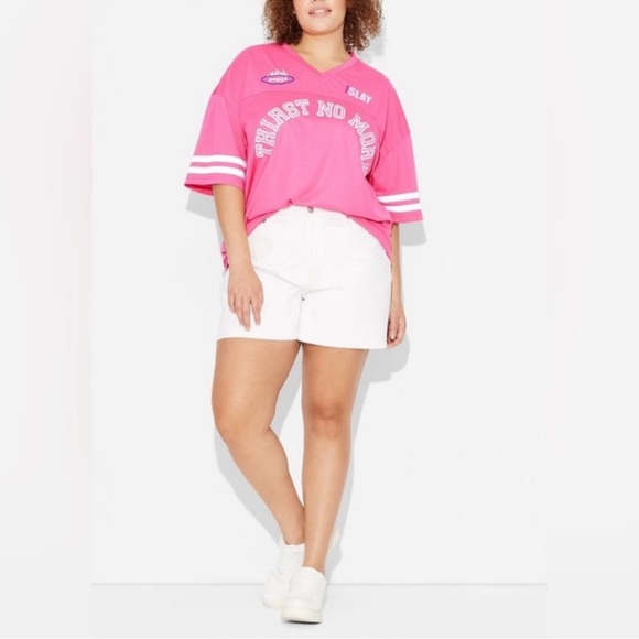 Adult Poppi Football Pink Graphic Jersey NWT women’s size - Picture 4 of 11